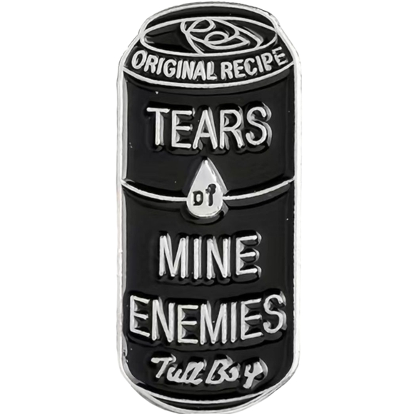 Tears of My Enemies Tall Boys Black and Silver Enamel Pin - Picture 1 of 3
